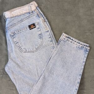 Vintage 1990s Manager Brand Light Wash Denim Jeans Stovepipe High Waist